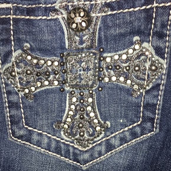 Once wore Miss Me Rhinestone cross jeans - Picture 8 of 8